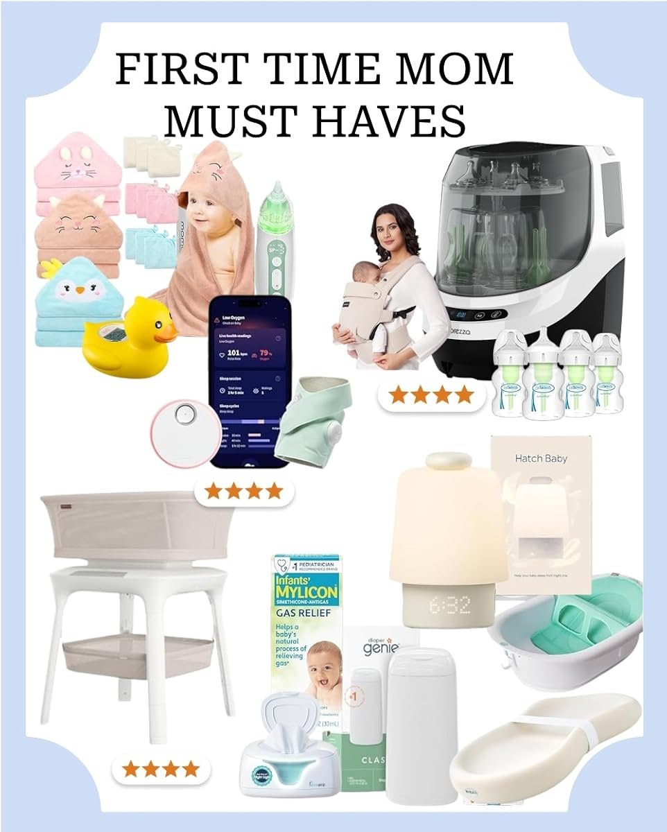 First Time Mom Must Haves collage