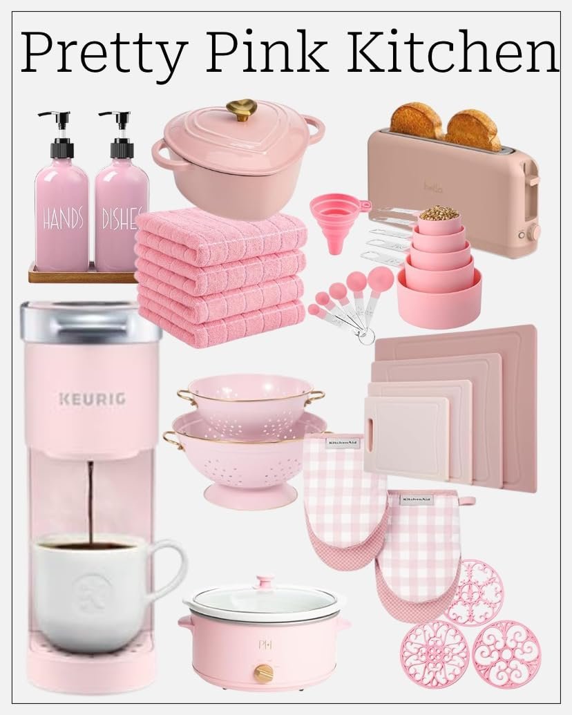 The Pretty Pink Kitchen collage