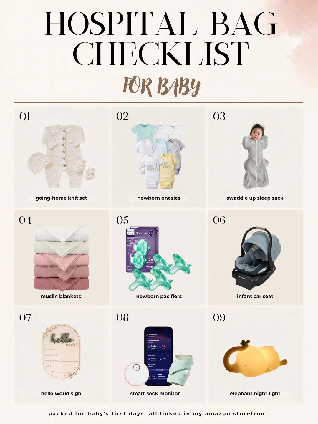 Hospital Bag Checklist: For Baby &mdash; SheaArdor